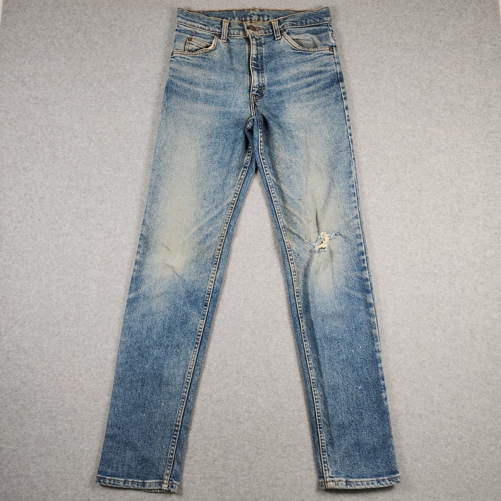 Vintage Levis Jeans 30x34 (Actual 29x33) Blue Orange Tab Distressed USA Made 90s